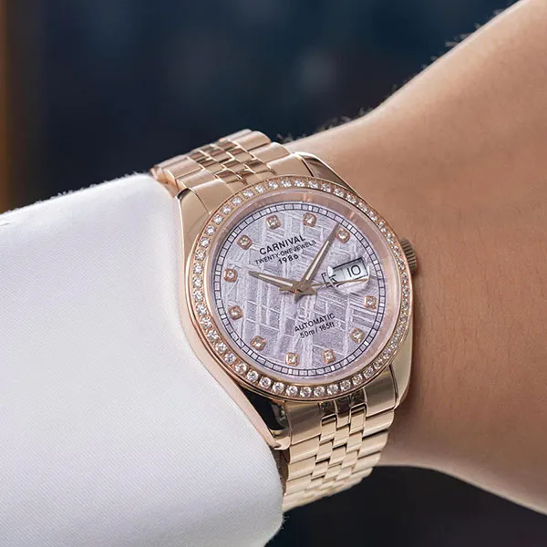 Đồng Hồ Nam Carnival 8131G2-VH-TT Màu Vàng Hồng