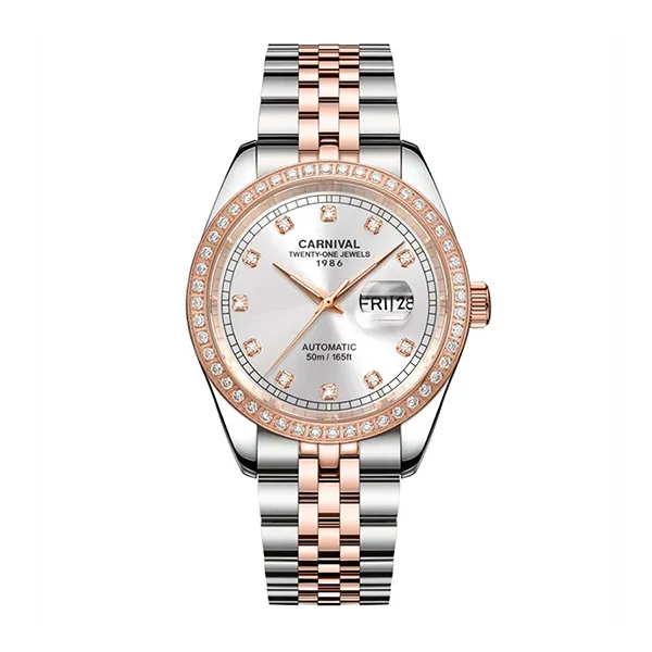 Đồng Hồ Nam Carnival Automatic Watch 8131G2-CH-T Màu Demi (Bạc - Vàng Hồng)