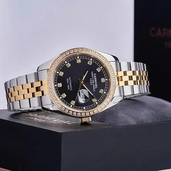 Đồng Hồ Nam Carnival Automatic Watch 8131G2-CV-D Màu Bạc Đen