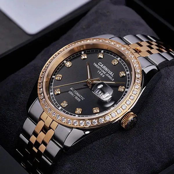 Đồng Hồ Nam Carnival Automatic Watch 8131G2-CV-D Màu Bạc Đen