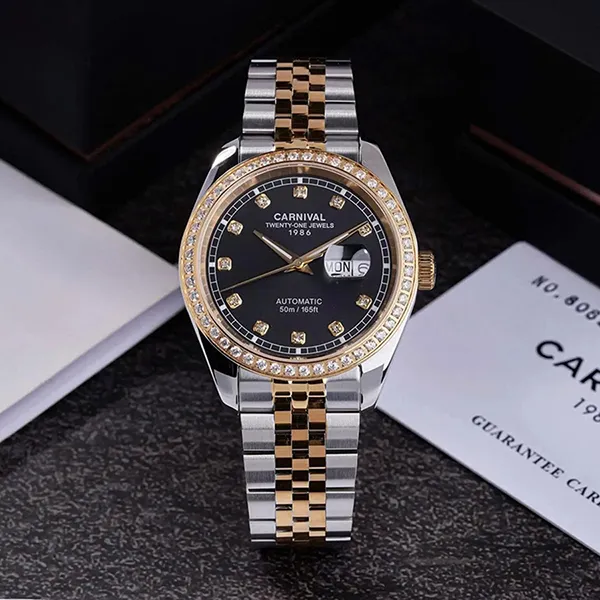Đồng Hồ Nam Carnival Automatic Watch 8131G2-CV-D Màu Bạc Đen