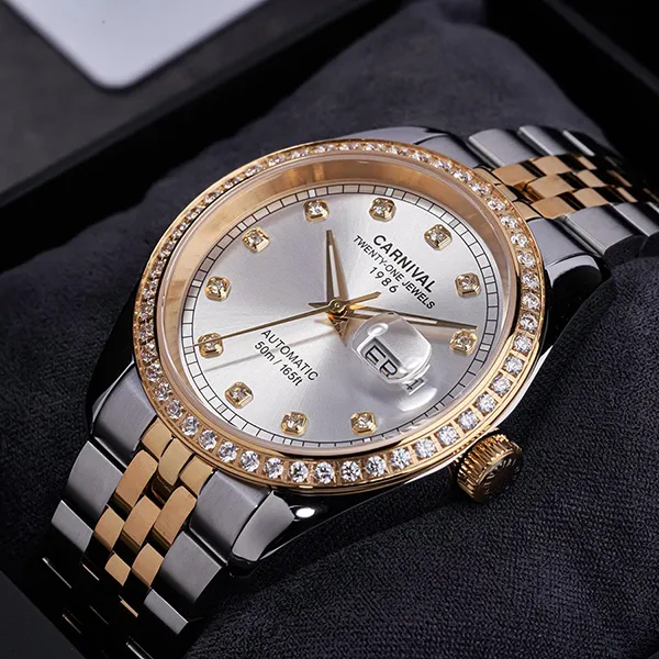 Đồng Hồ Nam Carnival Automatic Watch 8131G2-CV-T Màu Bạc Vàng