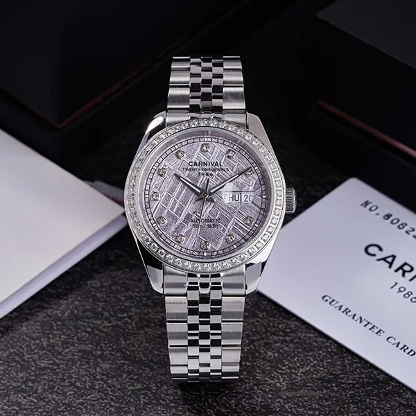 Đồng Hồ Nam Carnival Automatic Watch 8131G2-VT-TT Màu Bạc