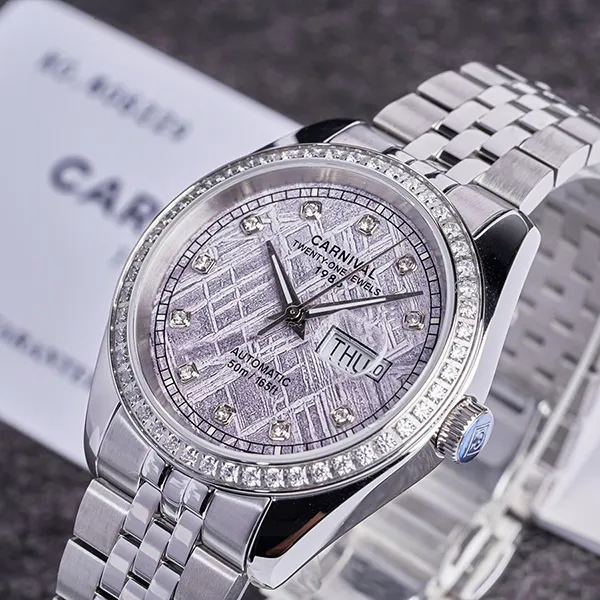 Đồng Hồ Nam Carnival Automatic Watch 8131G2-VT-TT Màu Bạc