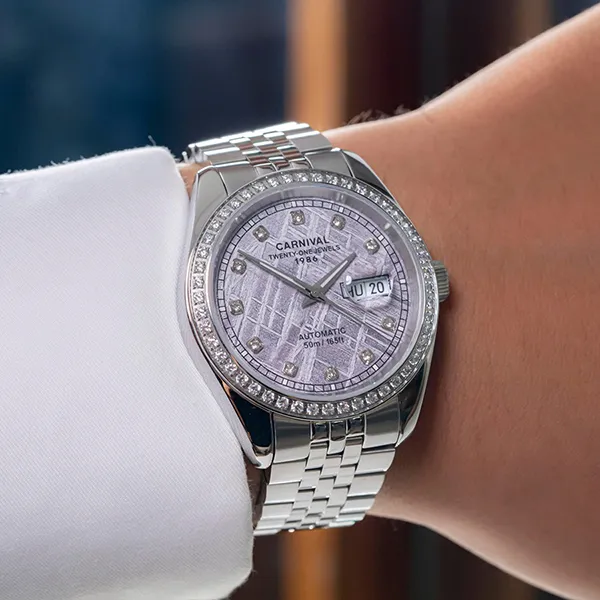 Đồng Hồ Nam Carnival Automatic Watch 8131G2-VT-TT Màu Bạc