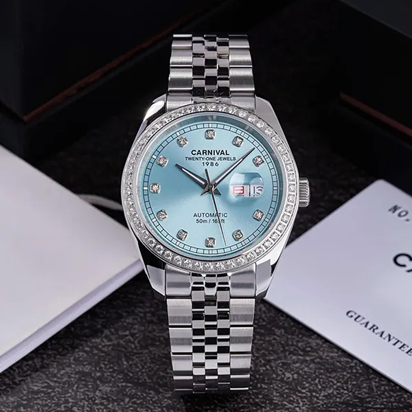 Đồng Hồ Nam Carnival Automatic Watch 8131G2-VT-XT Màu Xanh Dương