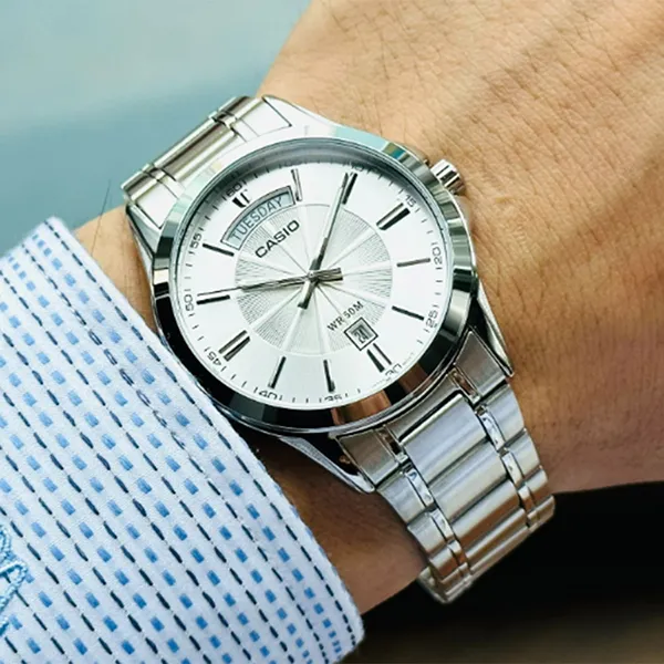 Đồng Hồ Nam Casio Quartz Watch MTP-1381D-7AVDF (A841) Màu Bạc