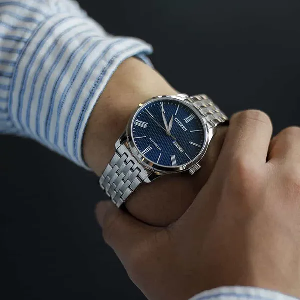 Đồng Hồ Nam Citizen Automatic Blue Dial Watch NH8350-59L NH8350-59L Màu Bạc/Xanh