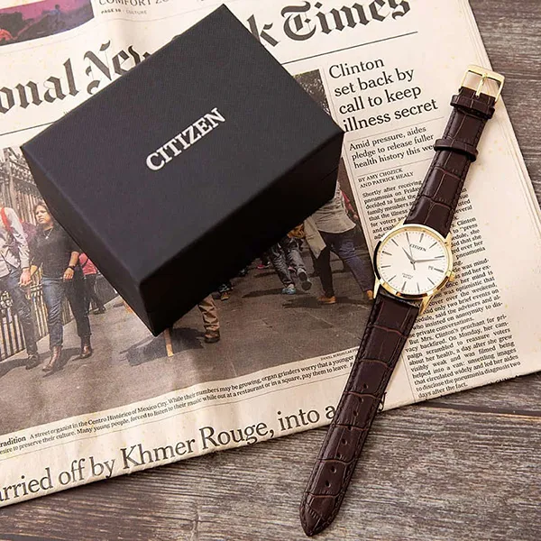 Đồng Hồ Nam Citizen Quartz Watch BI5002-14A Màu Nâu/Vàng