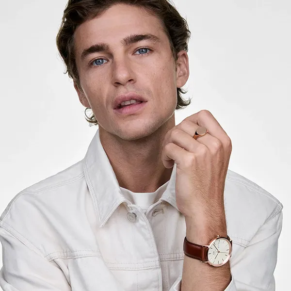 Đồng Hồ Nam Daniel Wellington Classic Day Display St Mawes Rose Gold Champagne DW00100829 Màu Nâu Đỏ