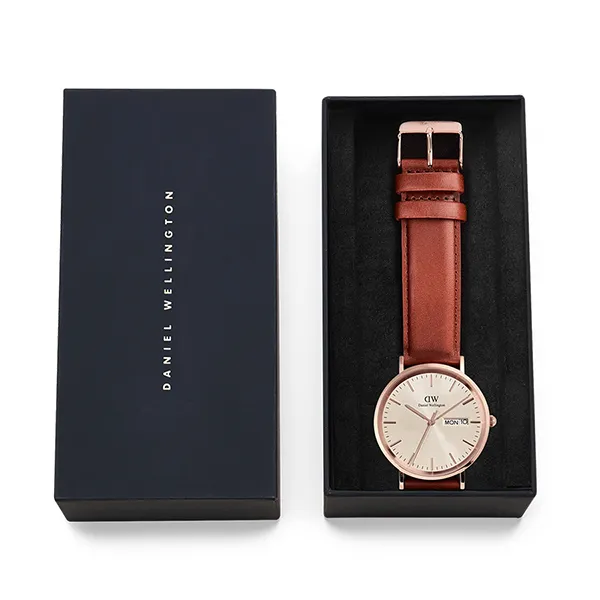 Đồng Hồ Nam Daniel Wellington Classic Day Display St Mawes Rose Gold Champagne DW00100829 Màu Nâu Đỏ