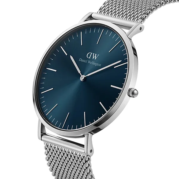 Đồng Hồ Nam Daniel Wellington Classic Mesh Arctic Silver DW00100628 Màu Bạc/Xanh
