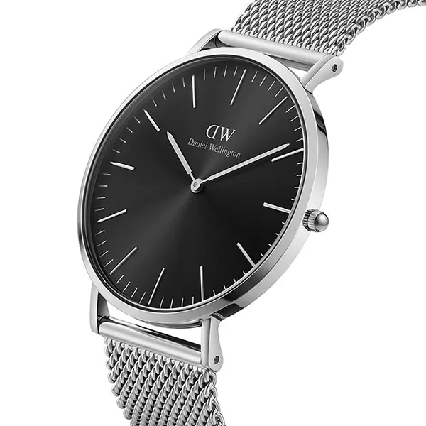 Đồng Hồ Nam Daniel Wellington Classic Mesh Onyx DW00100629 Màu Đen Bạc