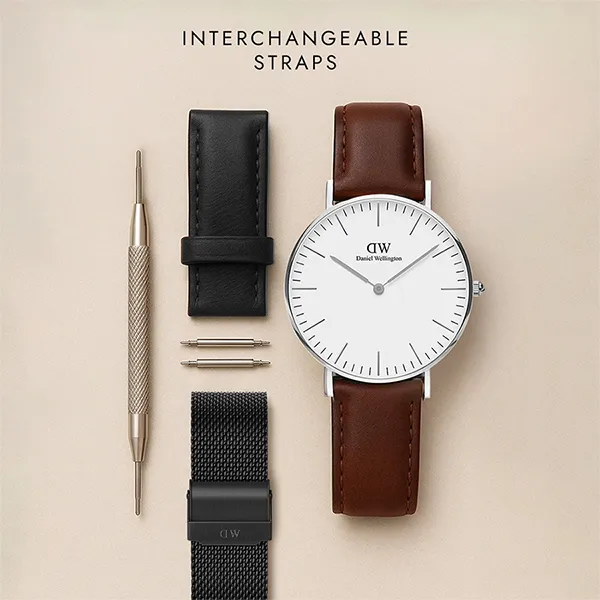 Đồng Hồ Nam Daniel Wellington Classic St Mawes Silver Màu Nâu - Trắng