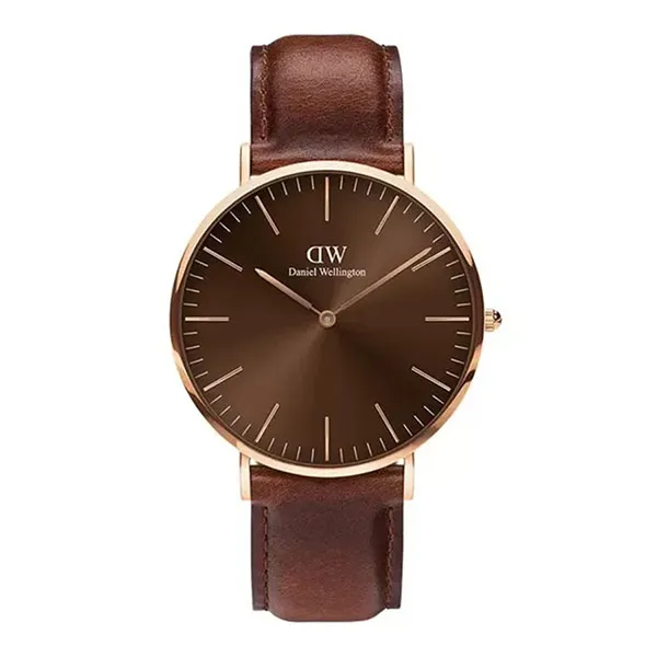 Đồng Hồ Nam Daniel Wellington DW00100627 40mm Classic 40 St Mawes RG Amber Màu Nâu