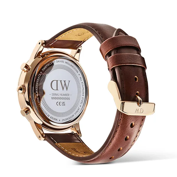 Đồng Hồ Nam Daniel Wellington Iconic Chronograph St Mawes Amber RG DW00100640 Màu Nâu