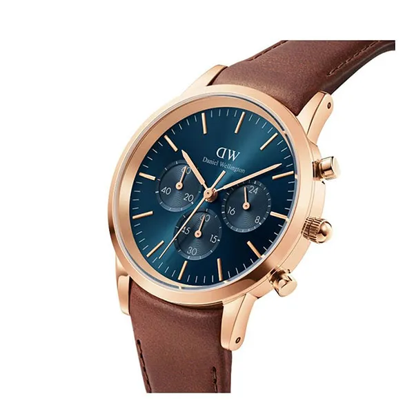 Đồng Hồ Nam Daniel Wellington Iconic Chronograph St Mawes Arctic RG DW00100639 Màu Xanh Nâu