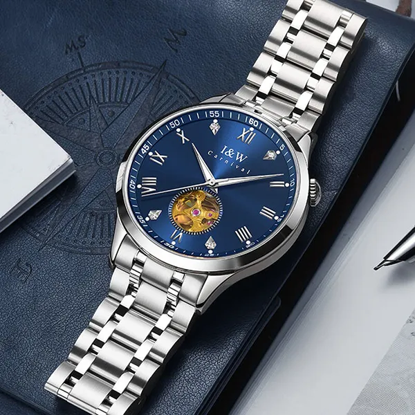 Đồng Hồ Nam I&W Carnival 55820G-T1 Automatic Màu Bạc Xanh