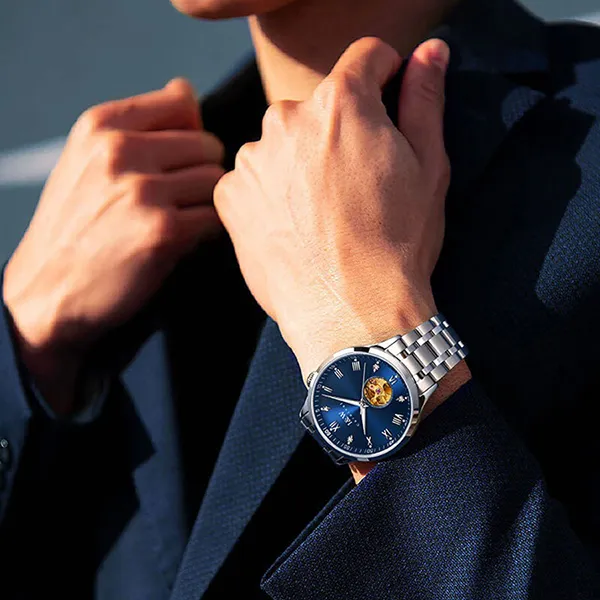 Đồng Hồ Nam I&W Carnival 55820G-T1 Automatic Màu Bạc Xanh