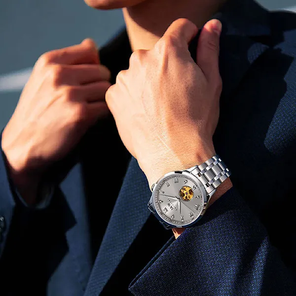 Đồng Hồ Nam I&W Carnival 55820G-T3 Automatic Màu Bạc Xám