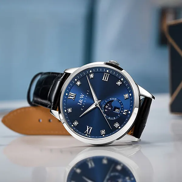 Đồng Hồ Nam I&W Carnival 55831G-D2 Automatic Màu Xanh Bạc