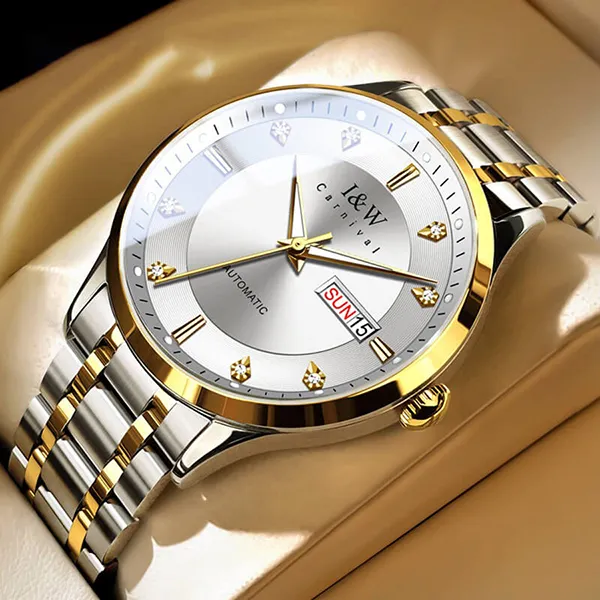 Đồng Hồ Nam I&W Carnival 55838G-T1 Màu Demi (Bạc – Vàng)