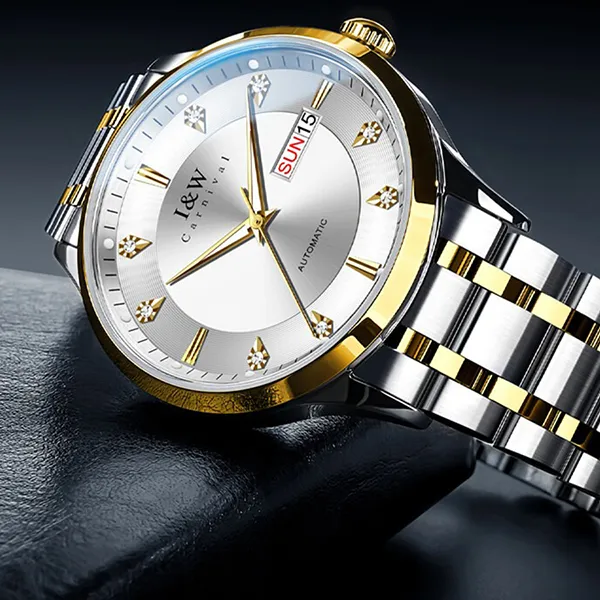 Đồng Hồ Nam I&W Carnival 55838G-T1 Màu Demi (Bạc – Vàng)