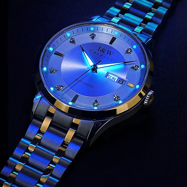 Đồng Hồ Nam I&W Carnival 55838G-T1 Màu Demi (Bạc – Vàng)