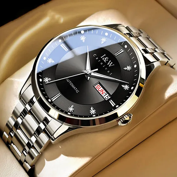 Đồng Hồ Nam I&W Carnival 55838G-T3 Màu Bạc Đen