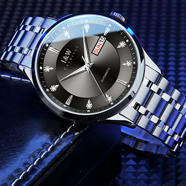 Đồng Hồ Nam I&W Carnival 55838G-T3 Màu Bạc Đen