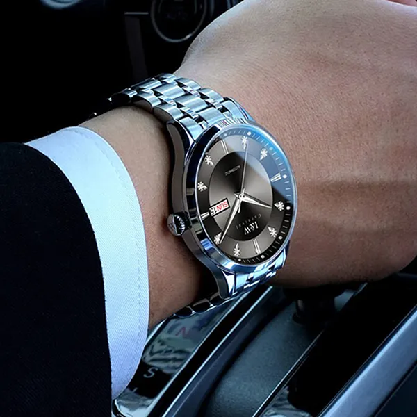 Đồng Hồ Nam I&W Carnival 55838G-T3 Màu Bạc Đen