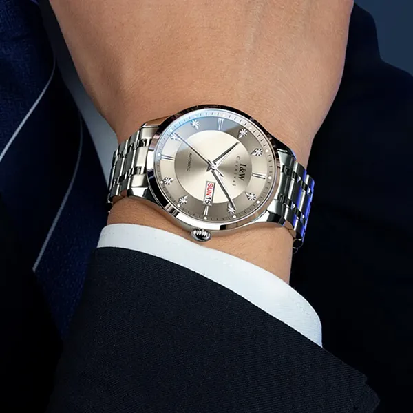 Đồng Hồ Nam I&W Carnival 55838G-T4 Màu Bạc Xám