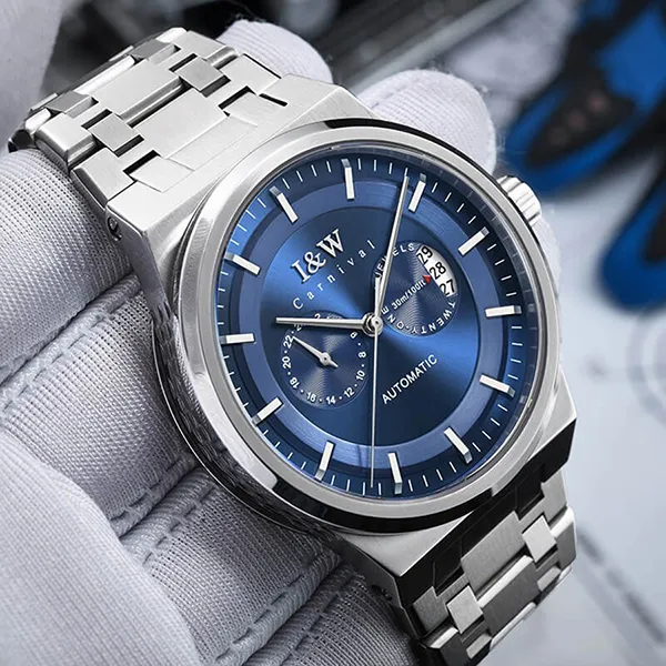 Đồng Hồ Nam I&W Carnival 55870G-T1 Automatic Màu Bạc Xanh