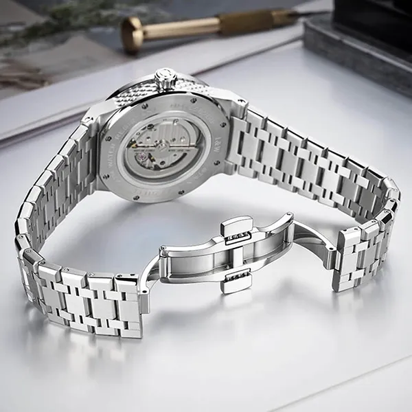 Đồng Hồ Nam I&W Carnival 55870G-T1 Automatic Màu Bạc Xanh