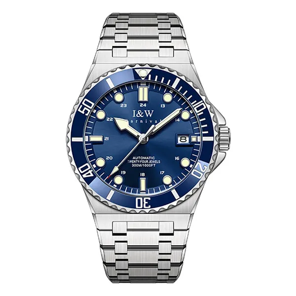 Đồng Hồ Nam I&W Carnival 726G-T1 Màu Bạc Xanh