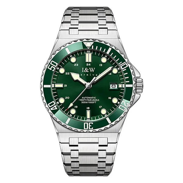 Đồng Hồ Nam I&W Carnival 726G-T3 Màu Xanh Bạc