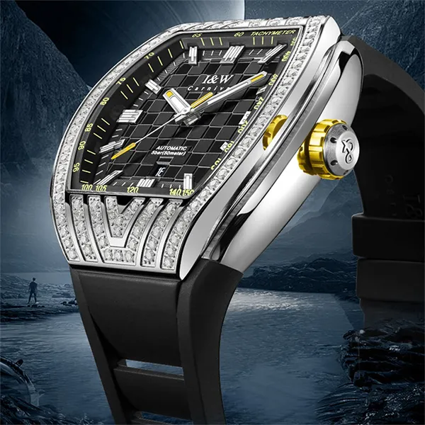 Đồng Hồ Nam I&W Carnival 727G-S2 Màu Đen