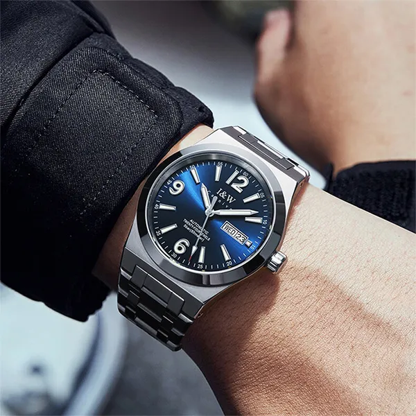 Đồng Hồ Nam I&W Carnival 730G-T1 Màu Xanh Bạc