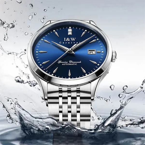 Đồng Hồ Nam I&W Carnival 731G-T2 Màu Xanh Bạc