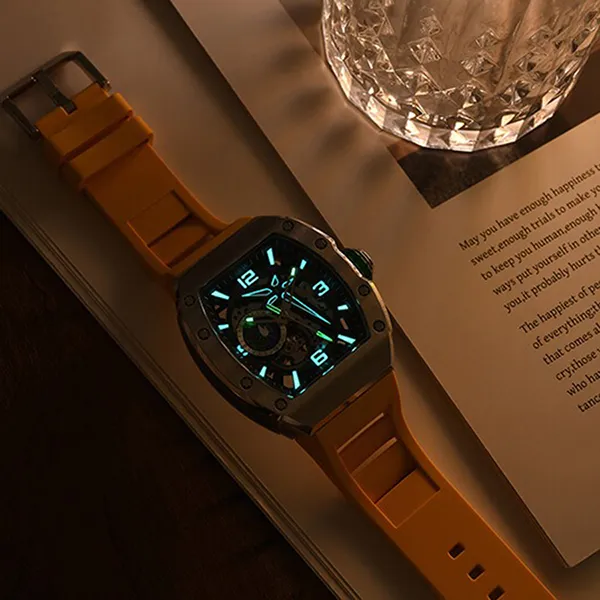 Đồng Hồ Nam I&W Carnival 737G-S3 Automatic Sport Màu Vàng Bạc