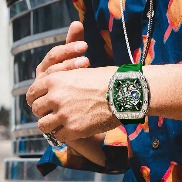 Đồng Hồ Nam I&W Carnival 737G1-S1 Automatic Sport Màu Xanh Lá