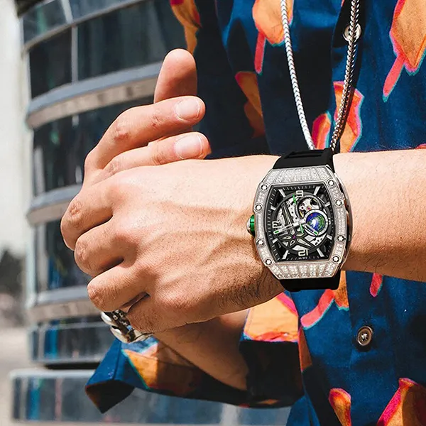 Đồng Hồ Nam I&W Carnival 737G1-S2 Automatic Sport Màu Đen Xám