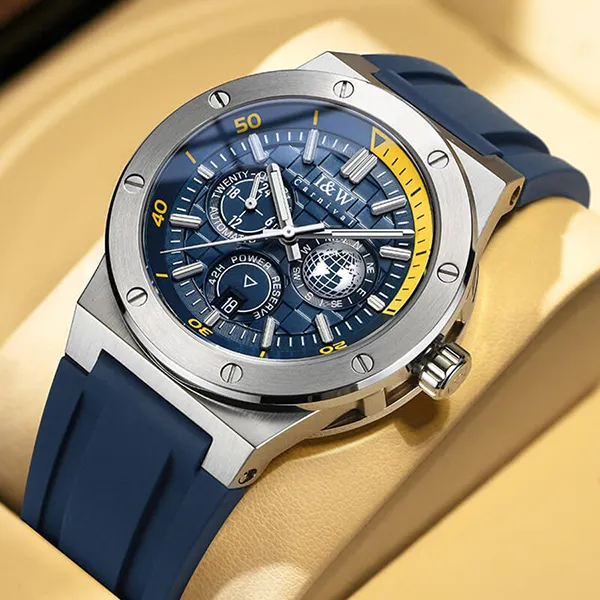 Đồng Hồ Nam I&W Carnival 783G-S1 Automatic Sport Màu Xanh Bạc