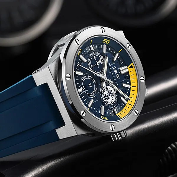 Đồng Hồ Nam I&W Carnival 783G-S1 Automatic Sport Màu Xanh Bạc