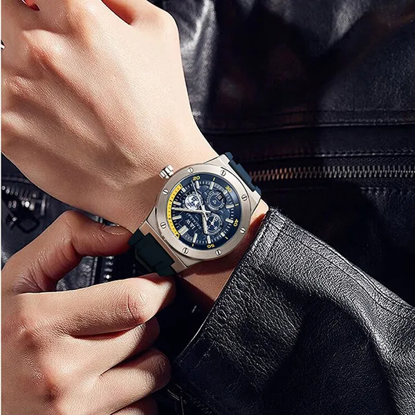 Đồng Hồ Nam I&W Carnival 783G-S1 Automatic Sport Màu Xanh Bạc