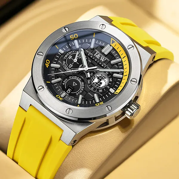 Đồng Hồ Nam I&W Carnival 783G-S3 Automatic Sport Màu Vàng Đen