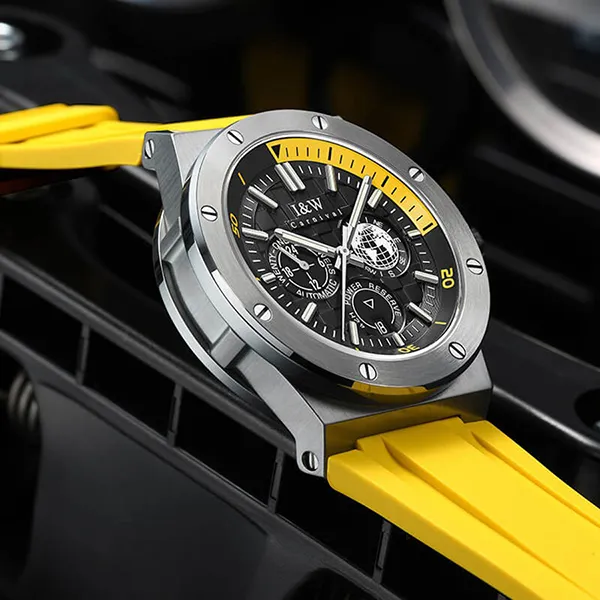 Đồng Hồ Nam I&W Carnival 783G-S3 Automatic Sport Màu Vàng Đen