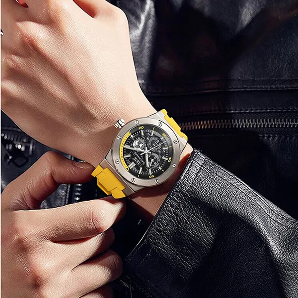 Đồng Hồ Nam I&W Carnival 783G-S3 Automatic Sport Màu Vàng Đen