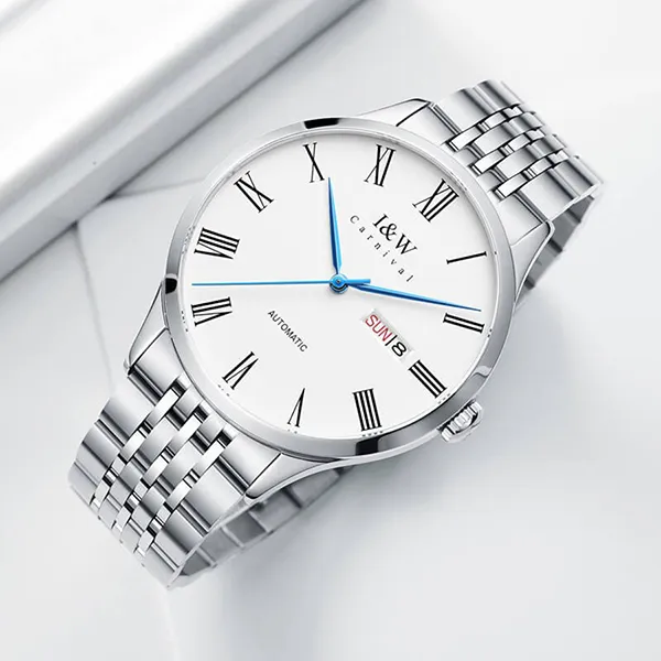 Đồng Hồ Nam I&W Carnival 8912G-T1 Màu Bạc Trắng