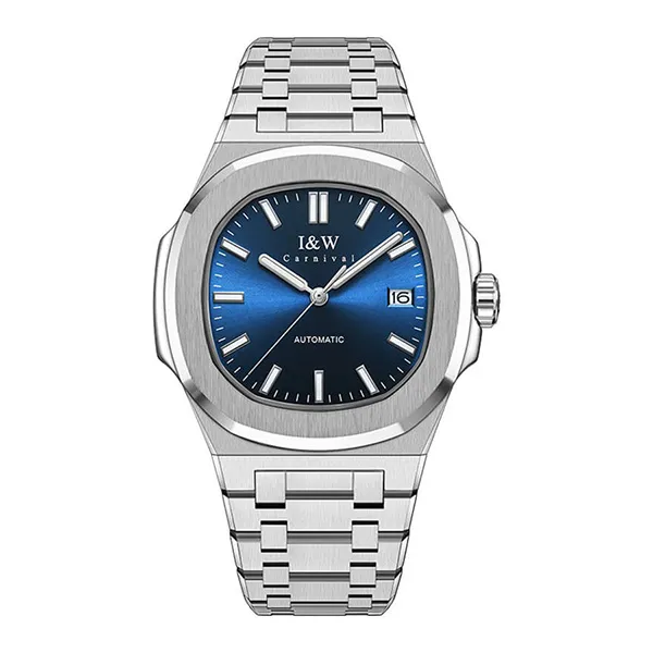 Đồng Hồ Nam I&W Carnival Automatic Watch 750G1-T2 Màu Bạc/Xanh Dương